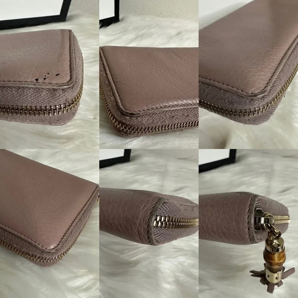 💯Authentic Gucci Zipped Leather Long Wallet🍀